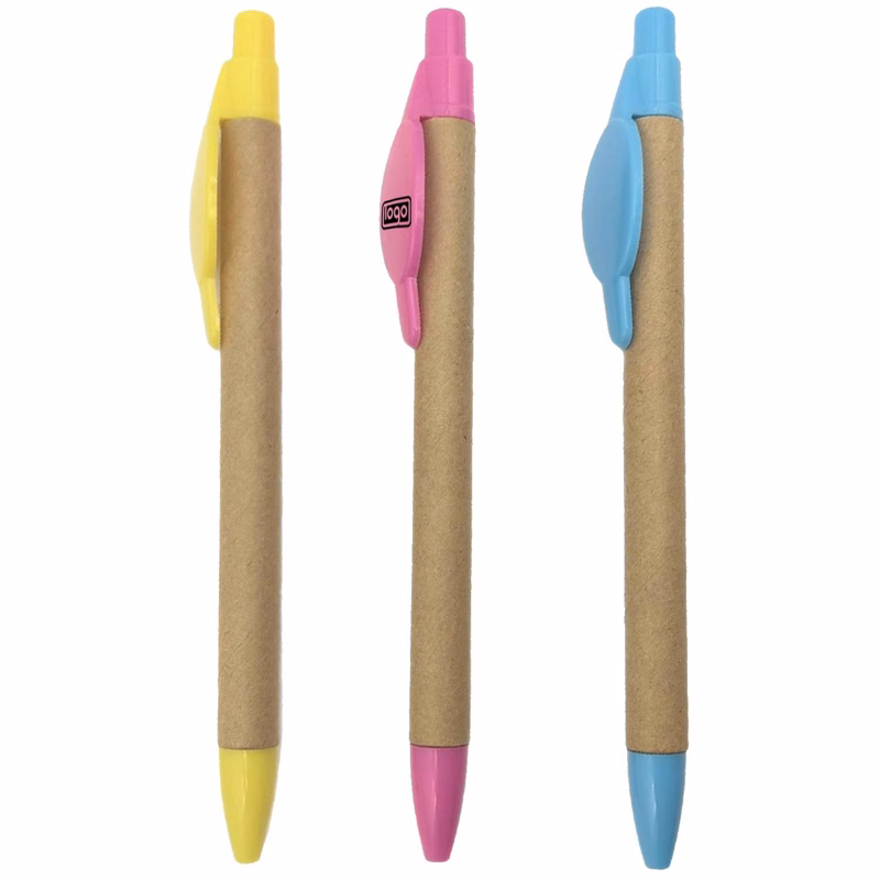 Retractable Paper Tube Ballpoint Pen