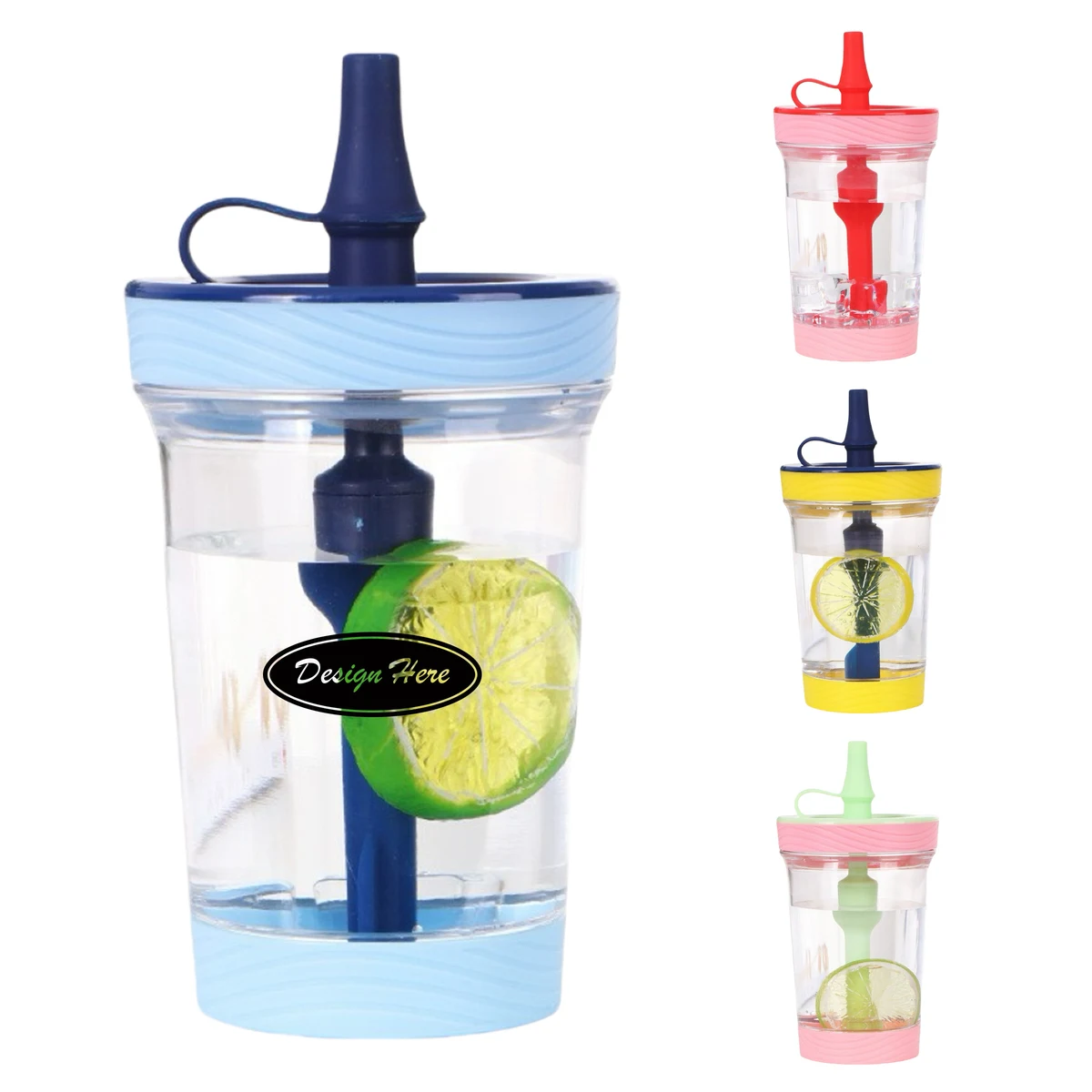 Plastic Cold Drink Cup with Straw 1
