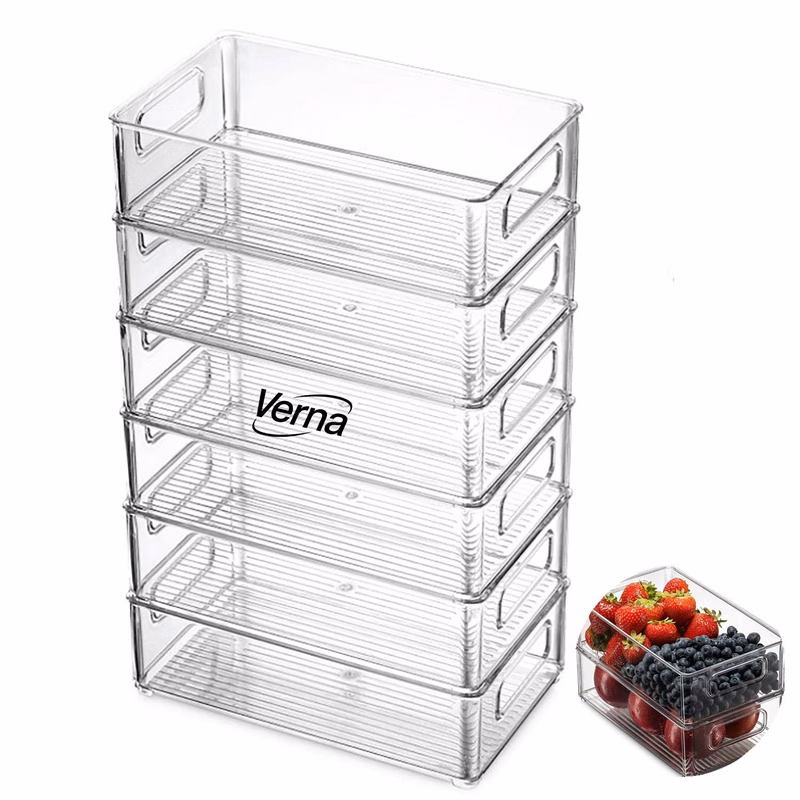 Plastic Transparent Stackable Storage Box Set