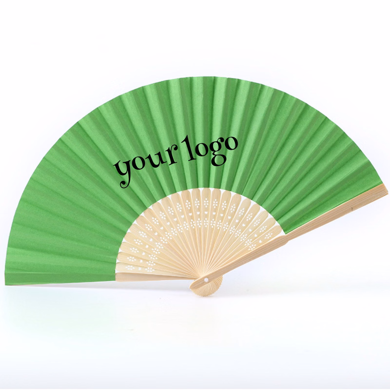 Bamboo Handheld Paper Folded Fans
