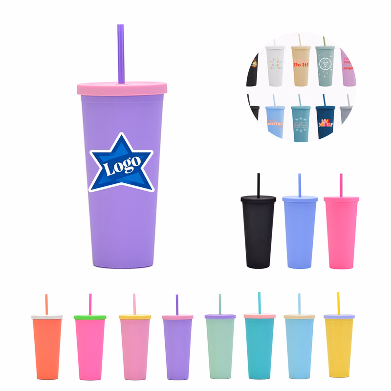 24oz Acrylic straw cup