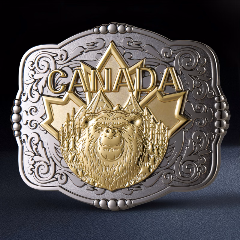 2.5 " x 3.5 " Belt Buckle with Two Tone Finish