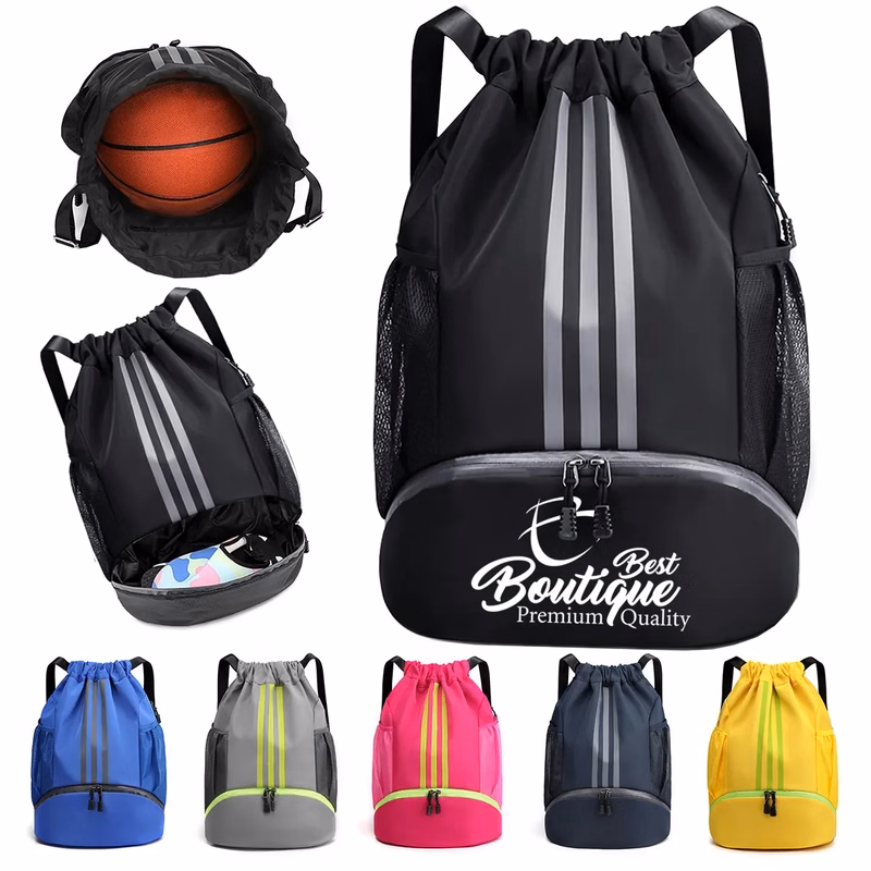 Drawstring Waterproof Basketball Soccer Sports Gym Backpack