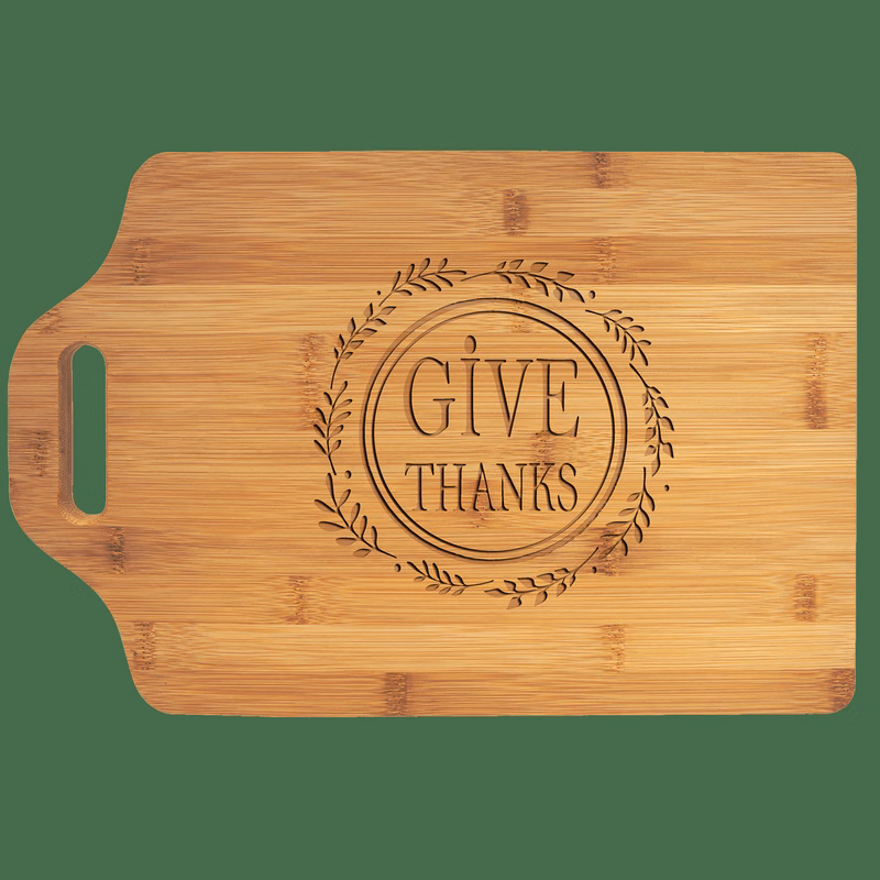 15" x 10 1/4" Bamboo Cutting Board with Handle