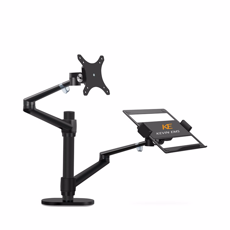 2-In-1 Adjustable Dual Arm Desk Mounts