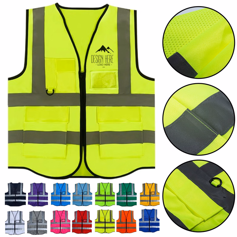 High Visibility Outdoor Reflective Safety Vest Workwear