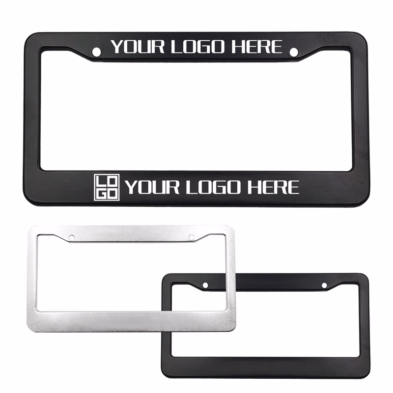 License Plate Frame w/ 2 Holes & Straight Bottom