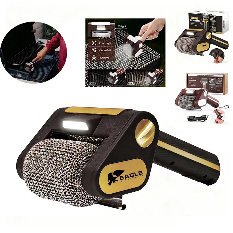 Rechargeable BBQ Tool Stainless Roller Grill Cleaner 1