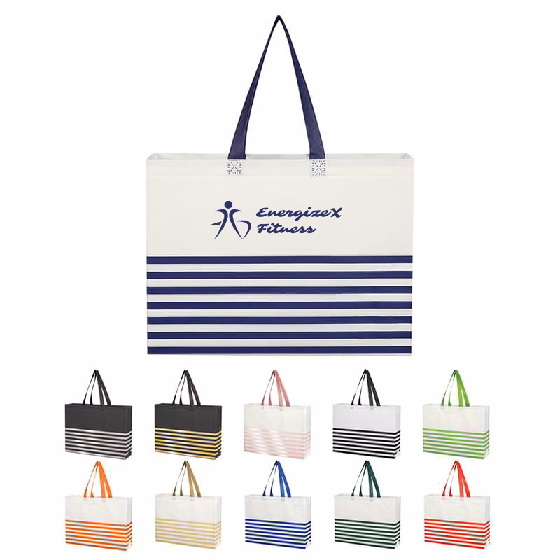 Lovely Stripe Water-Resistant Tote Bag