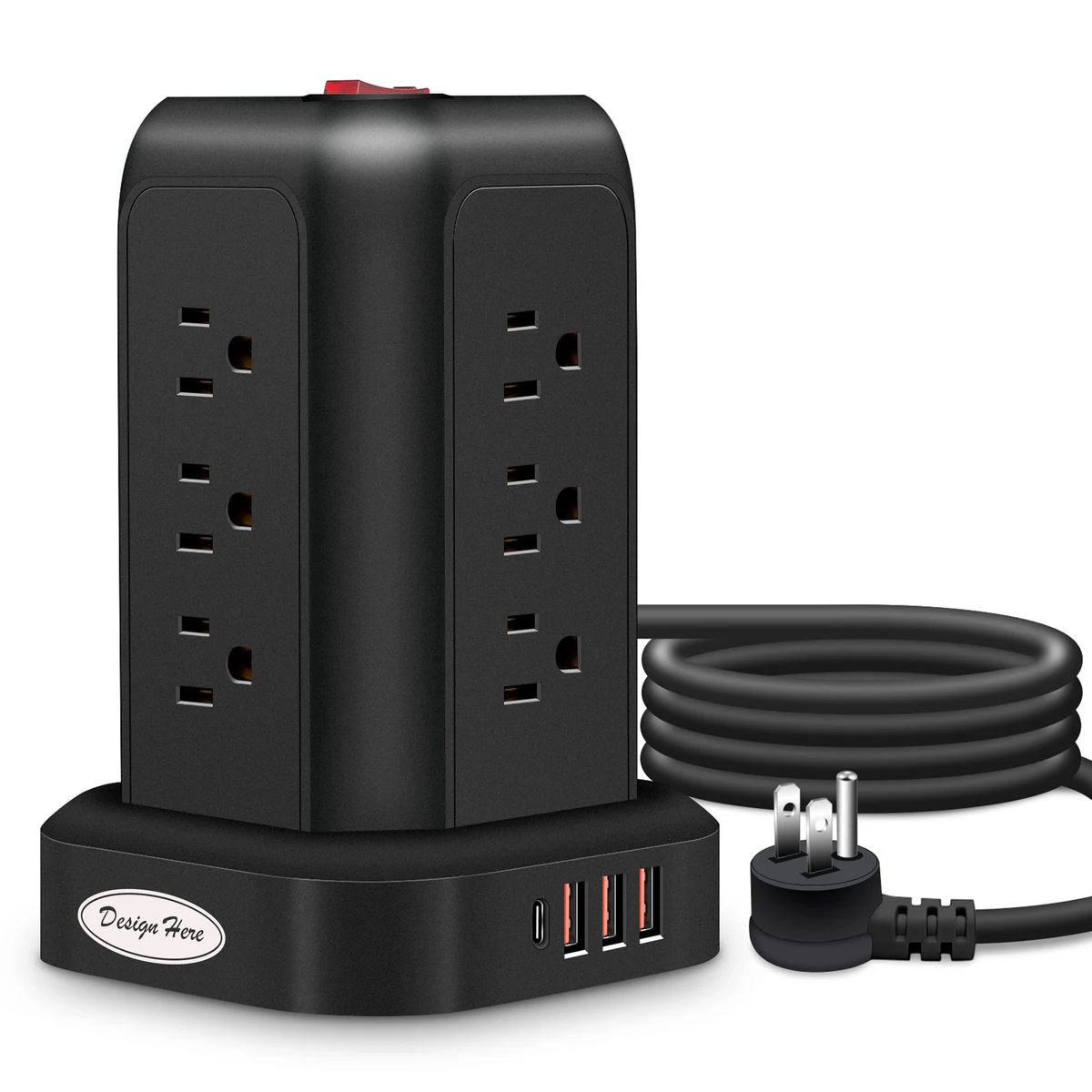 Power Strip with 12 Outlets & 4 USB Ports 1
