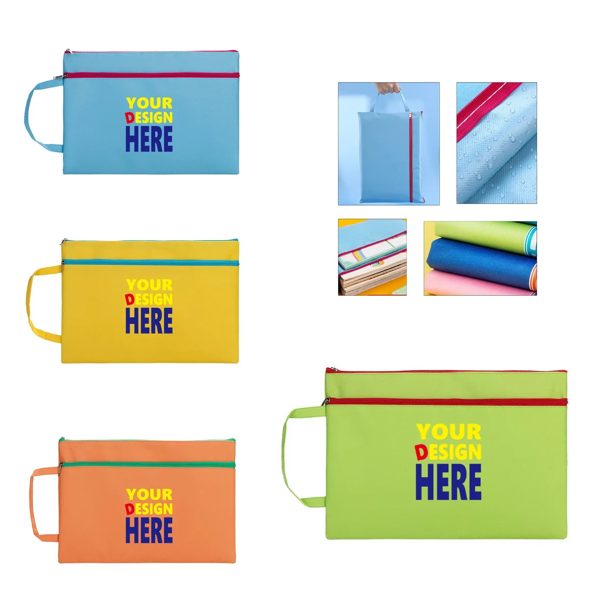 Full Color Waterproof Double Layer Zipper Document Pouch 1
