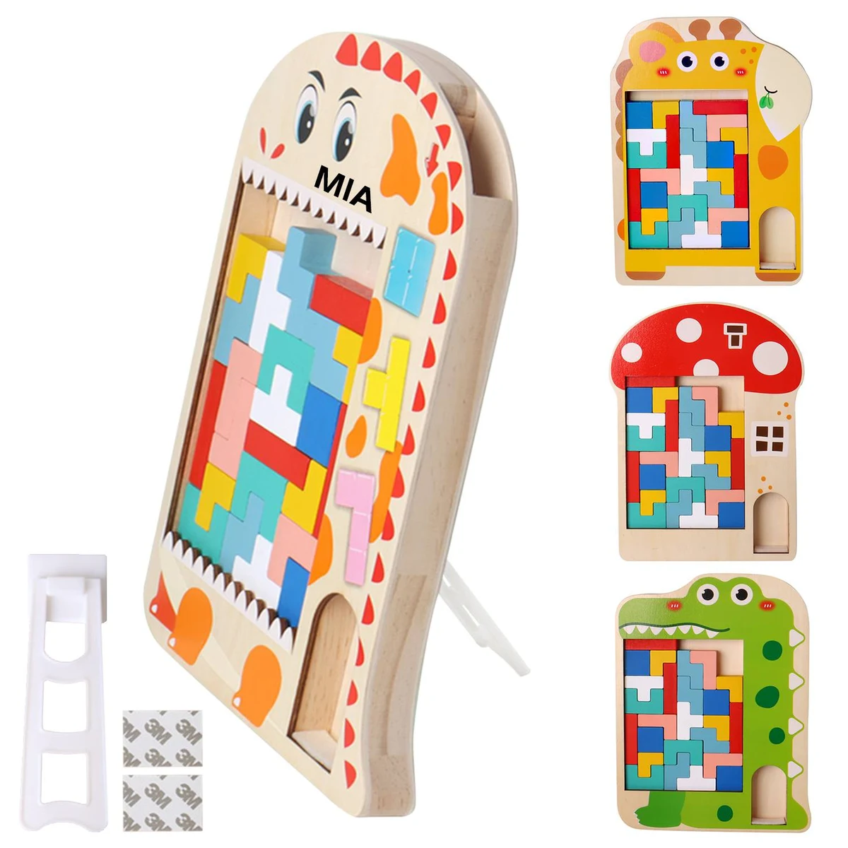 Kizfarm Wooden Blocks Puzzle Brain Teasers Toy 1