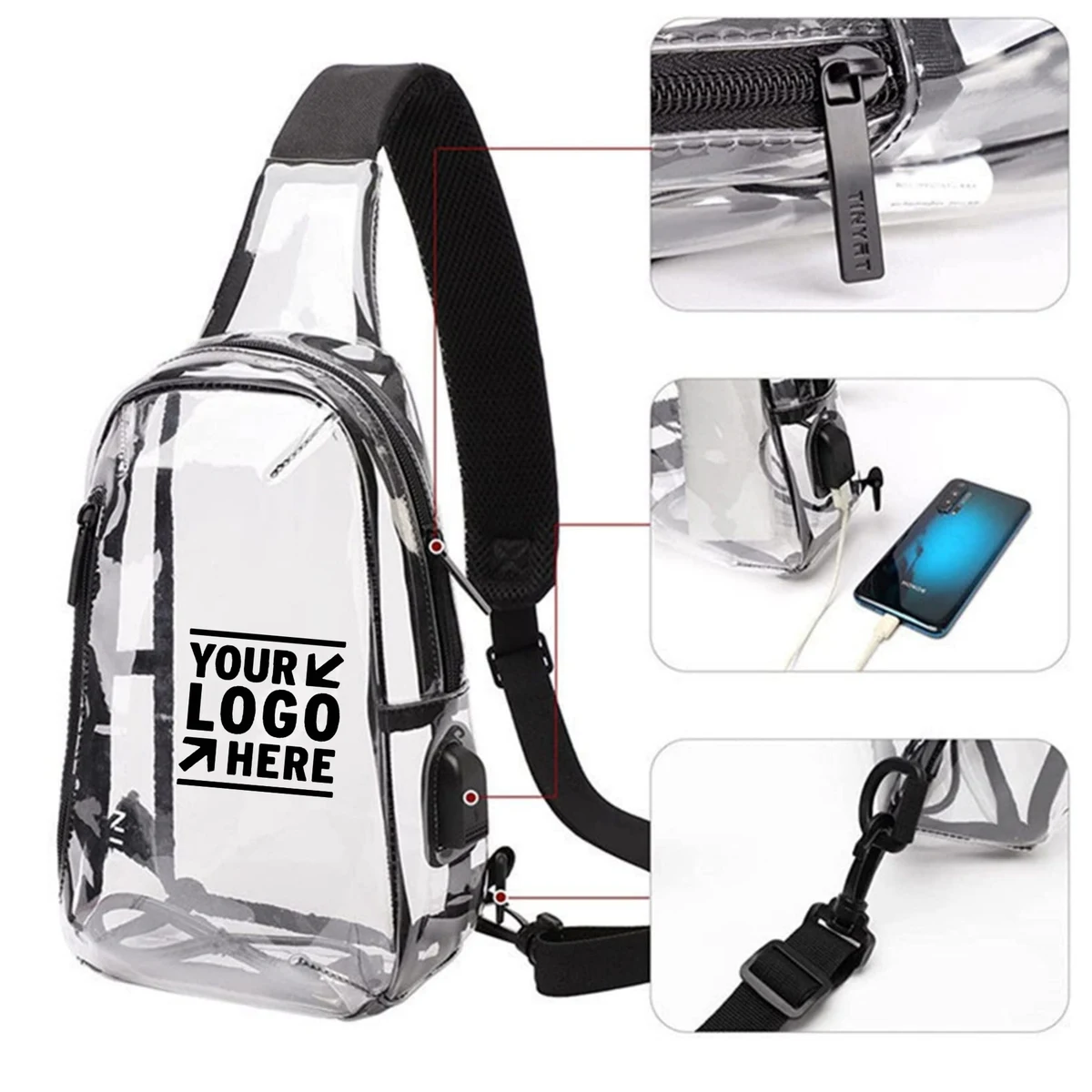 Clear PVC Waterproof Shoulder Bag 1