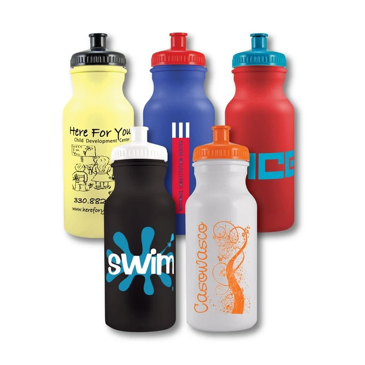20 Oz. Colored Bike Bottle w/ Push Pull Cap 1