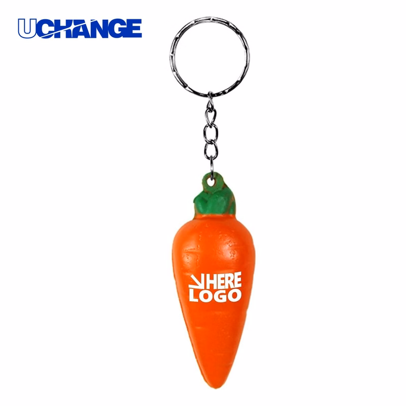 Carrot Stress Reliever Keychain