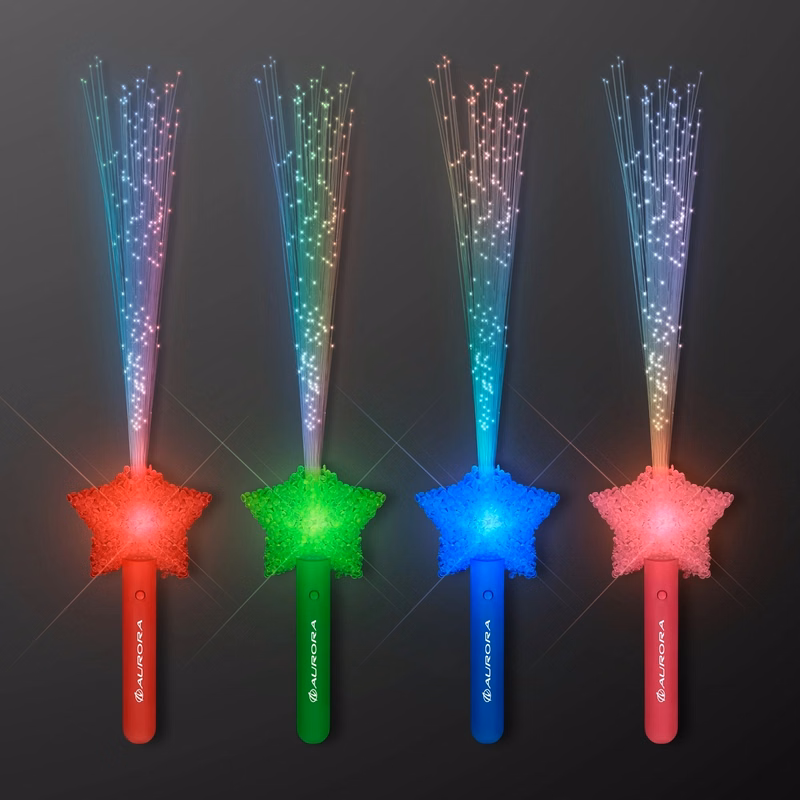 LED Shooting Star Sparkling Fiber Optic Wands