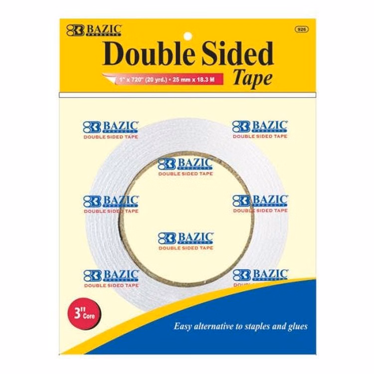 Double Sided Tape Rolls - 1" x 20 Yards