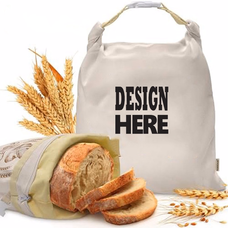 MOQ 20 Reusable Linen Beeswax Bread Bag
