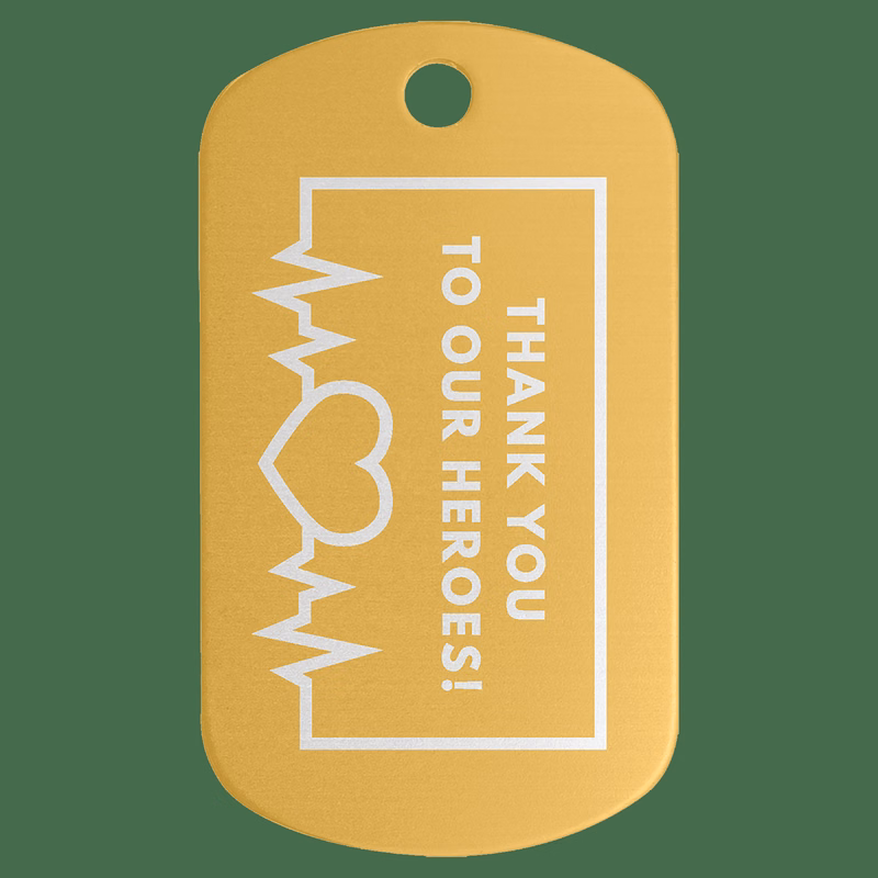 1" x 2" Gold Aodized Aluminum G.I. Tag