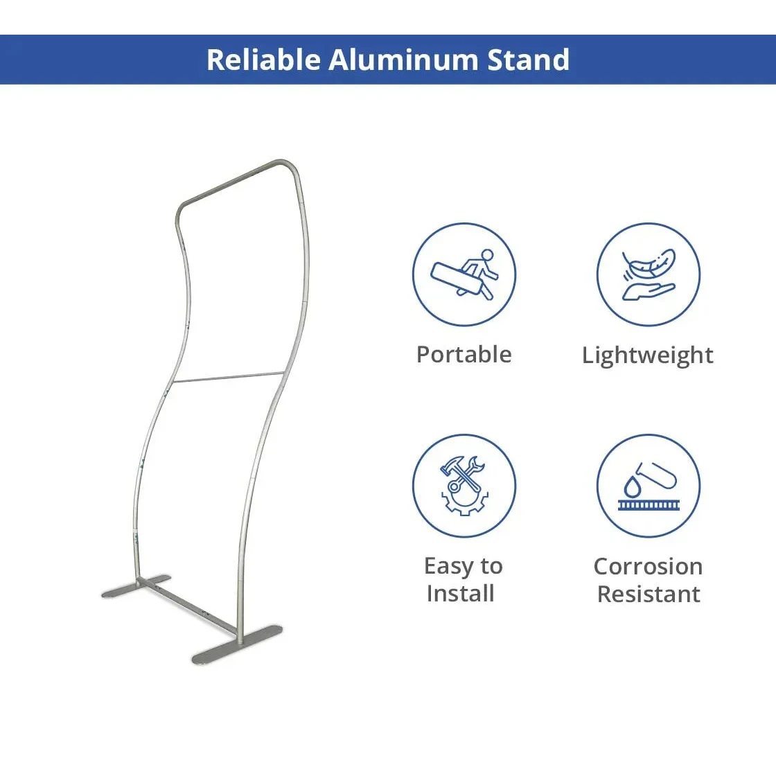 Fabric Display Stand S Shape - Hardware only 1