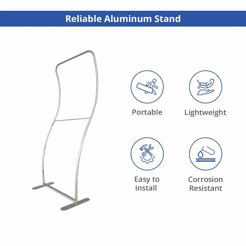 Fabric Display Stand S Shape - Hardware only