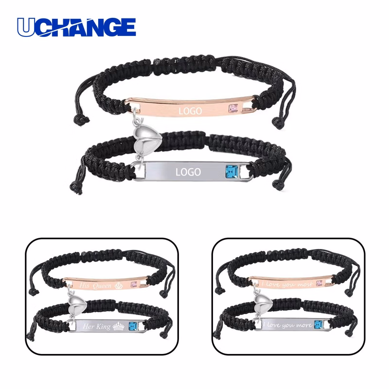Couple Engraved Bracelet
