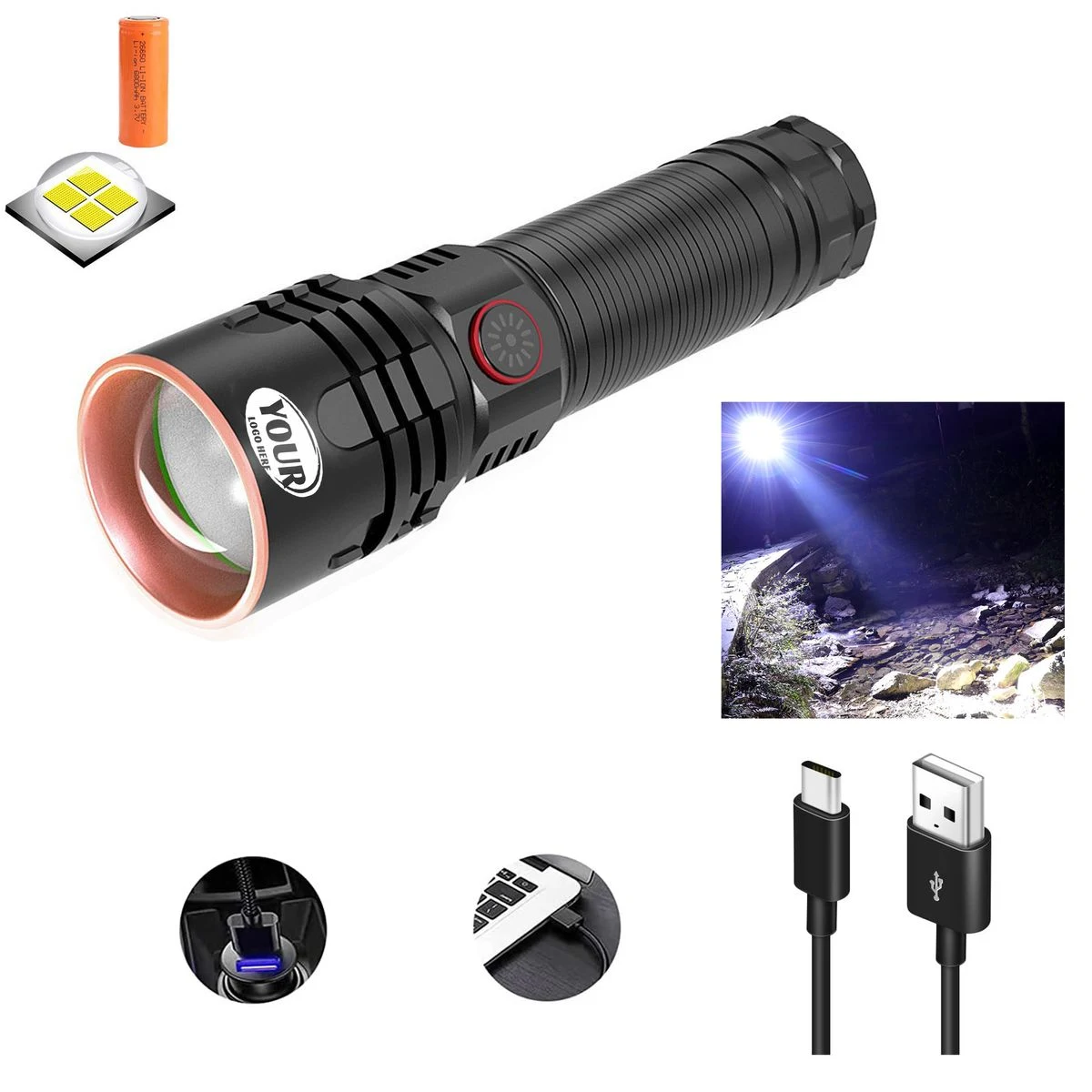 Rechargeable Flashlight 1