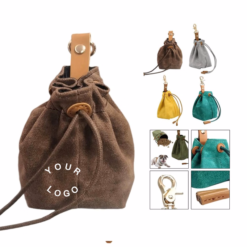Compact Felt Dog Snack Holder with Hook