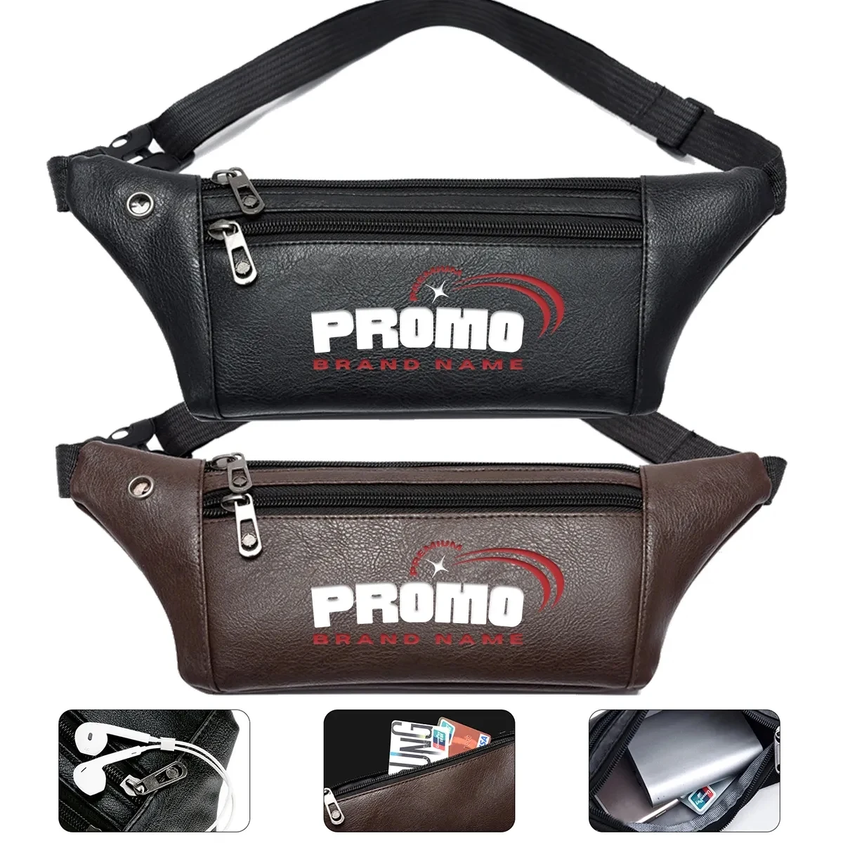 PU Leather Waist Bag Travel Cross body Waist Fanny Bum Pouch 1