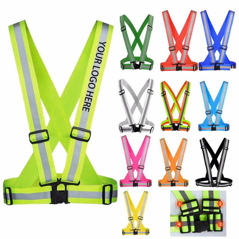 2-Inch Width Adjustable Size Multi-Color Reflective Shoulder Strap