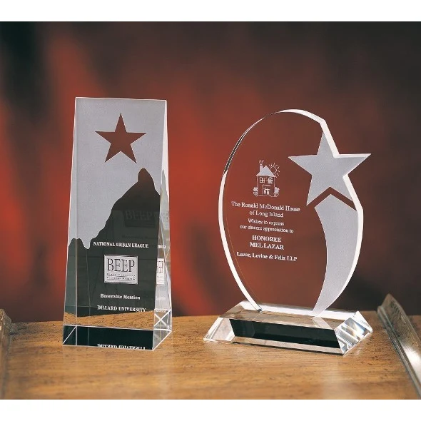 Designer Crystal Star on Wedge Award 1