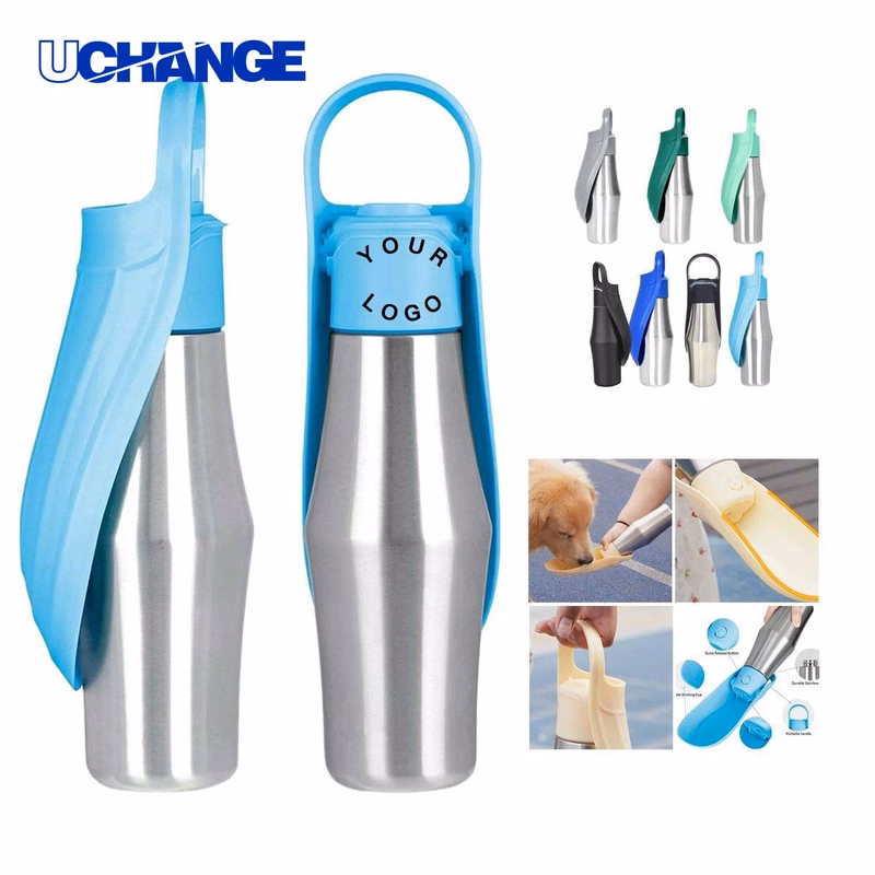 Dog Water Bottle Drinkware with Tray Design for Outdoor Use