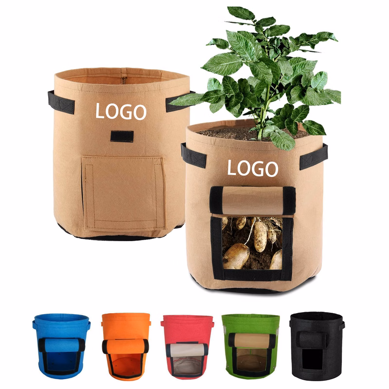 7 Gallons Non-woven Vegetable Grow Bag With Handle MOQ 50pcs