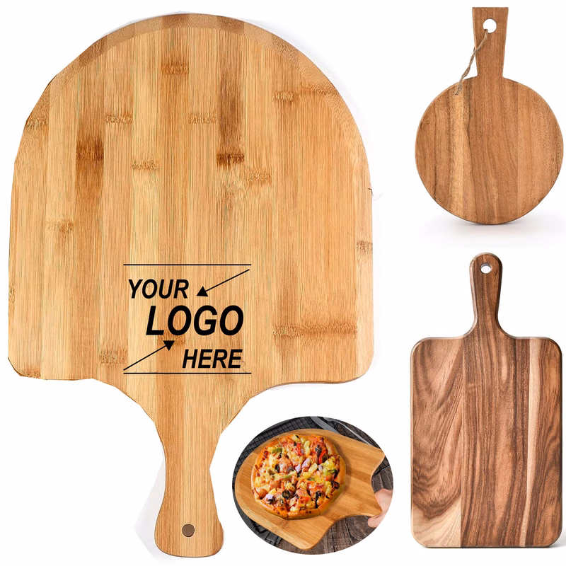 12" Bamboo Pizza Peel and Cutting Board