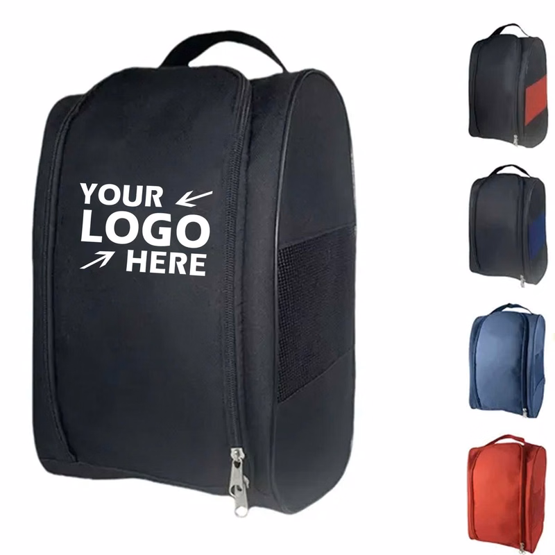 Golf Zippered Breathable Shoe Bag With Buckle Handle