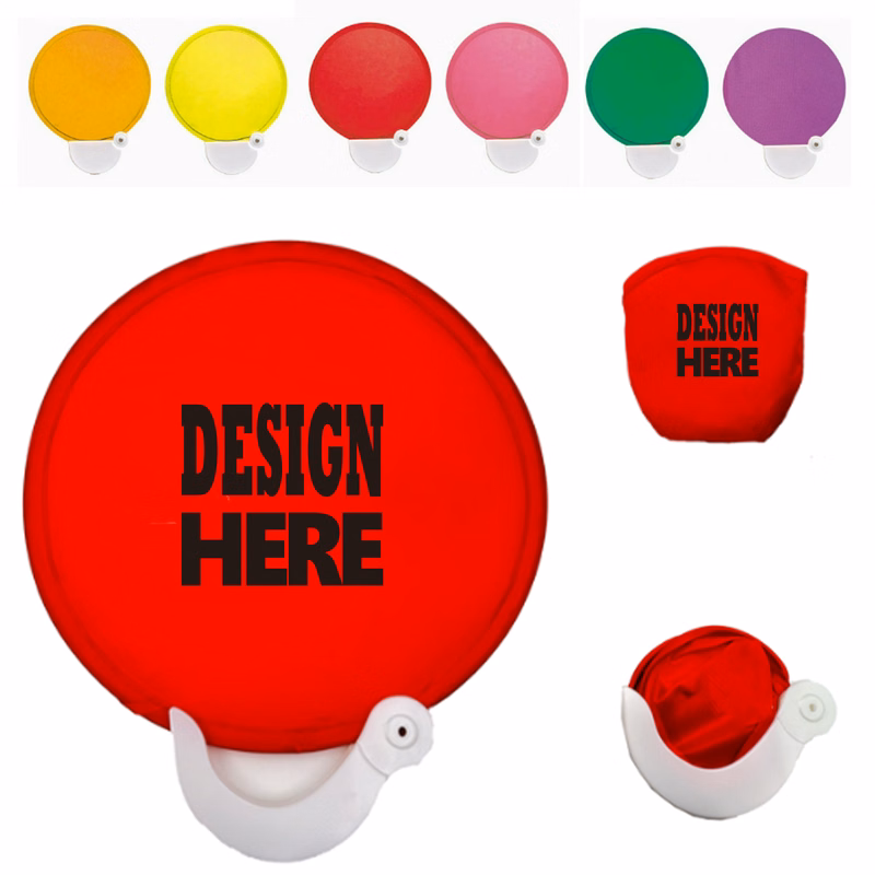 Lightweight Nylon Folding Fan with Carrying Cord and Case