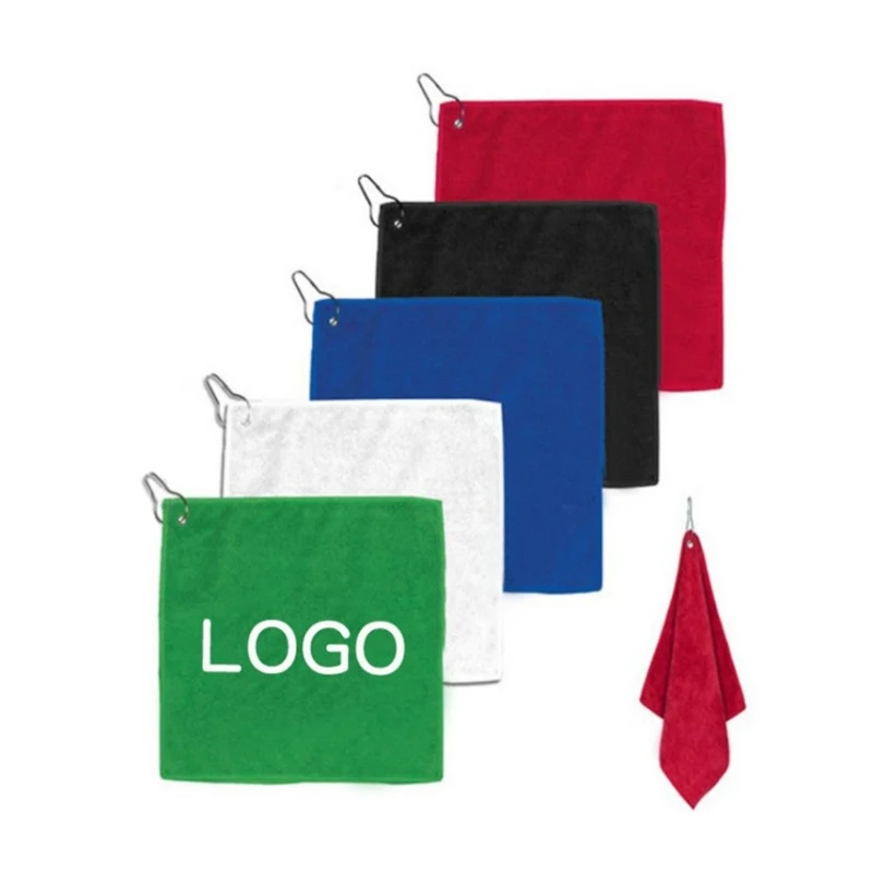 Microfiber Golf Towel W/ Carabiner (7 7/8" W x 7 7/8" H) 1