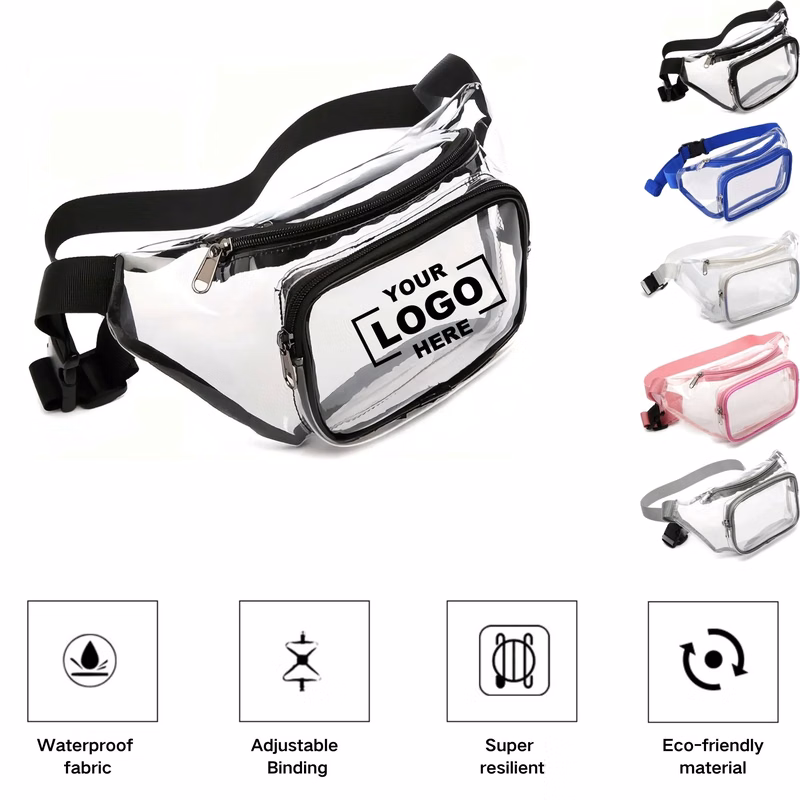 PVC Transparent Adjustable Large Capacity Sports Waist Pack
