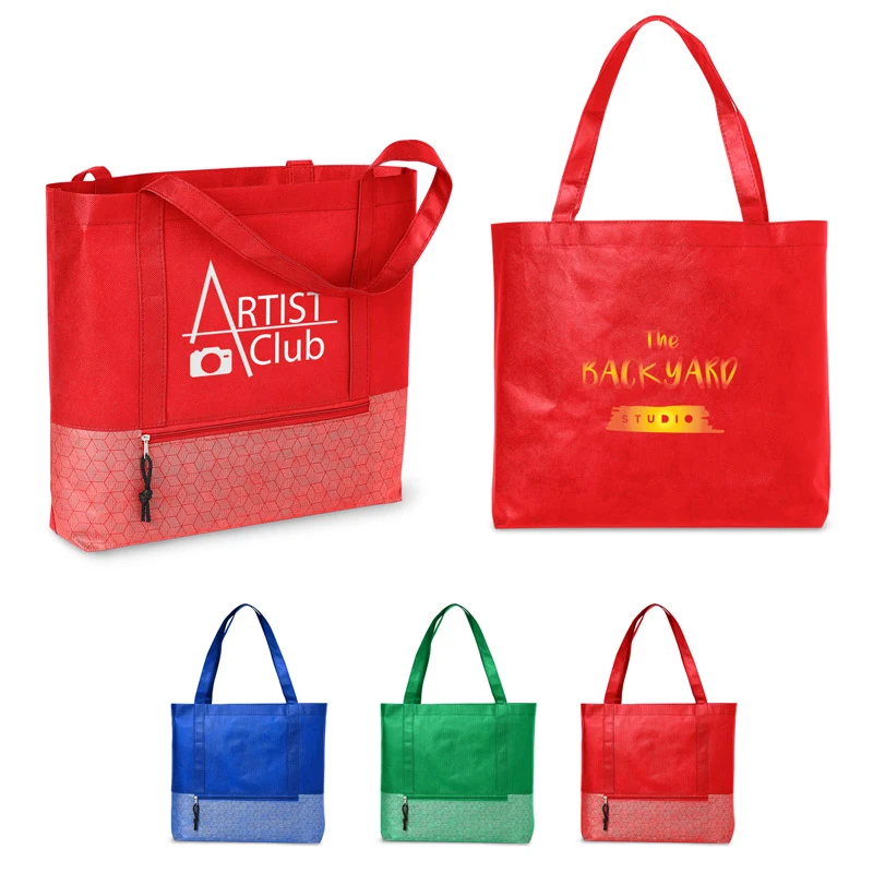 Hexagon Pattern Non-Woven Tote 1