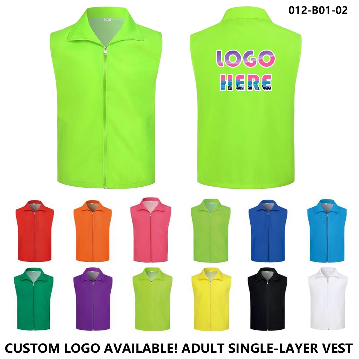 Adult Unisex Vest ?C Single Layer Composite, Logo Custom 1