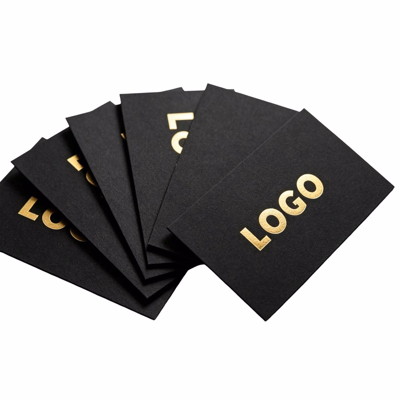 3.5"x2" Black With Gold Foil Business Card