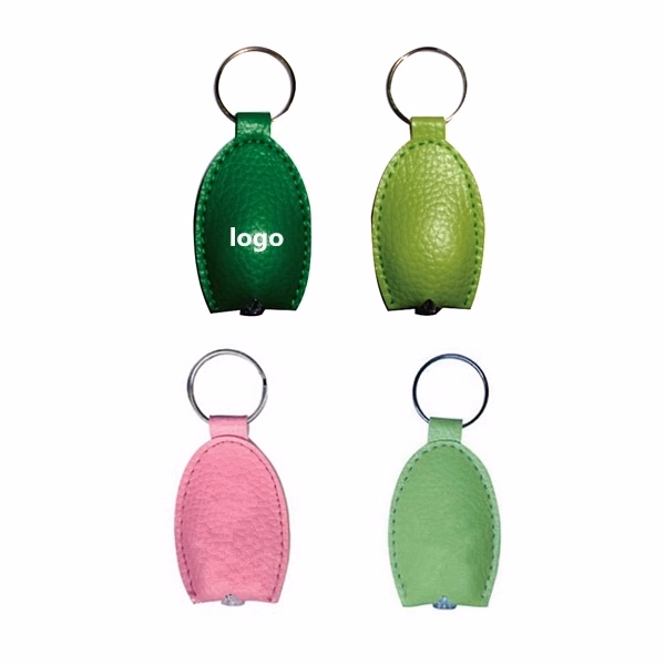 PU Tag Keychain with LED Light Accessory