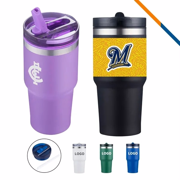Custom 20 oz Silicone Travel Tumbler with Spill Proof Lid — Daily Commute Drinkware