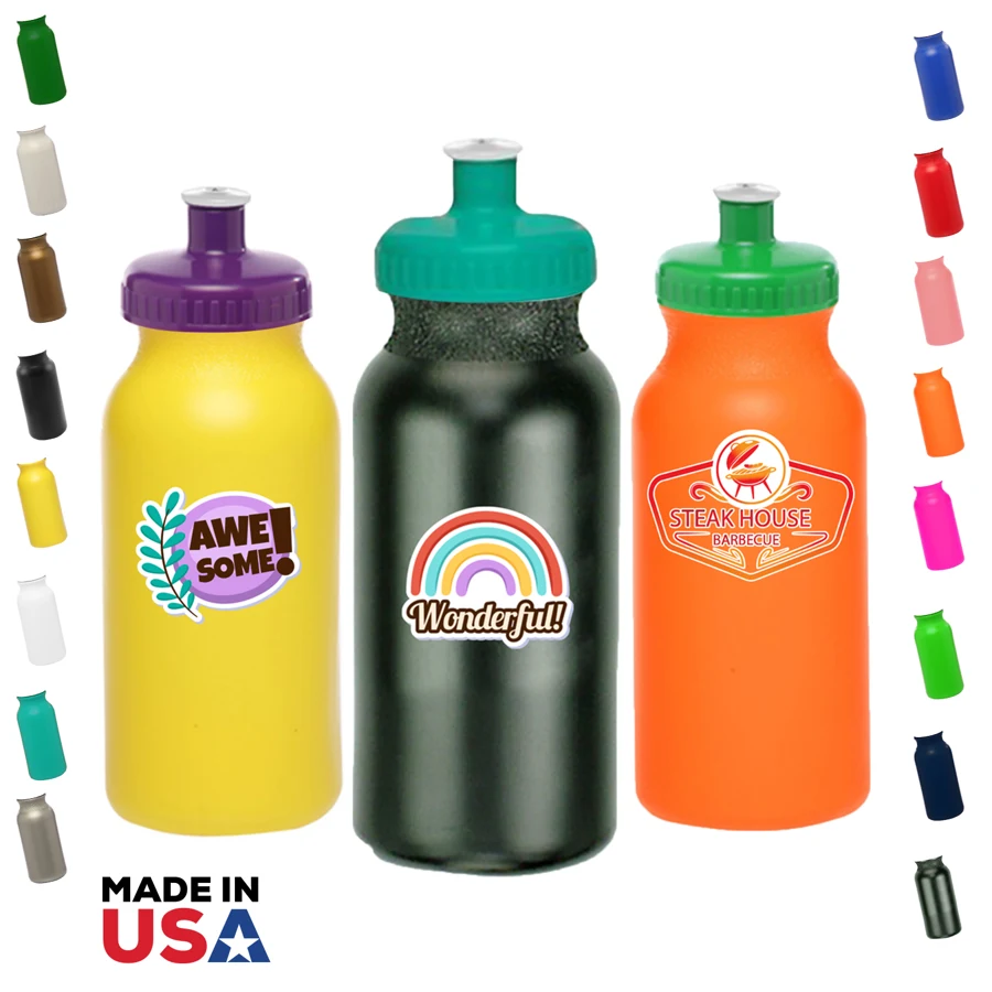 Sports Plastic Water Bottle - 20 oz 1