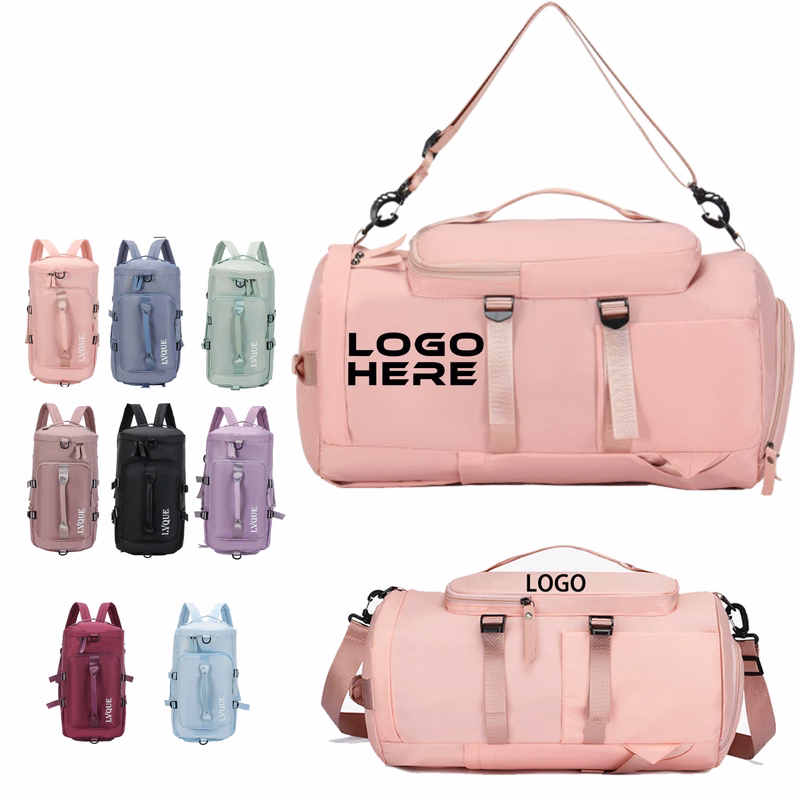 Women's Gym Bag Multifunctional Backpack w/ Shoe Compartment