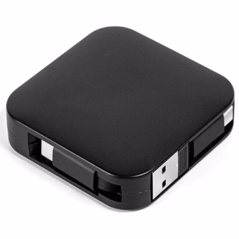 Retractable 4-in-1 Cable with Phone Stand
