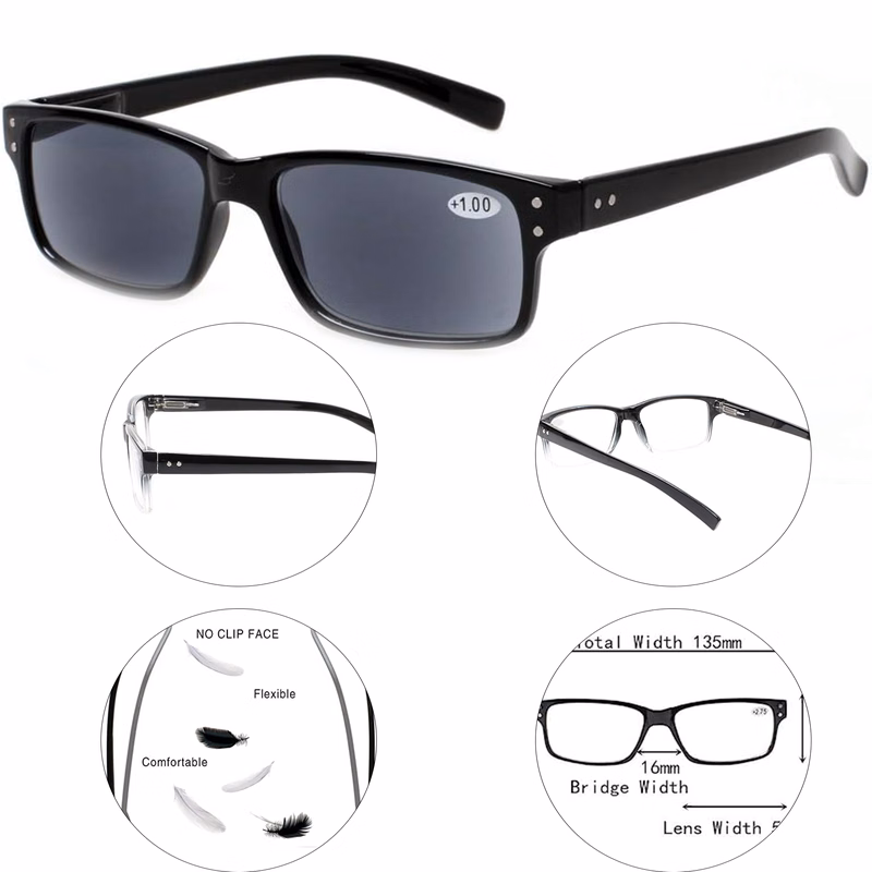 Mix Color Quality Reader Spring Hinge Plastic Reading Eyeglasses