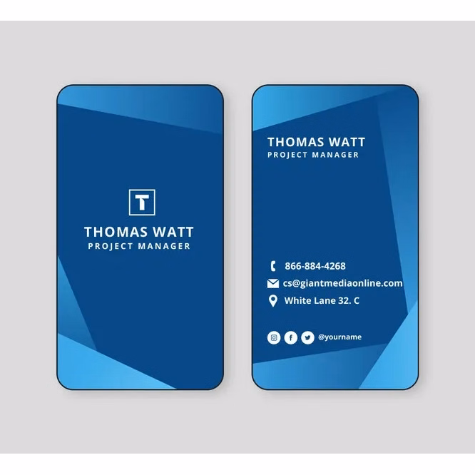 Rounded Corners Business Cards - Vertical (2" x 3.5")