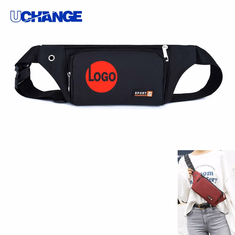 Polyester Three-Zipper Fanny Pack