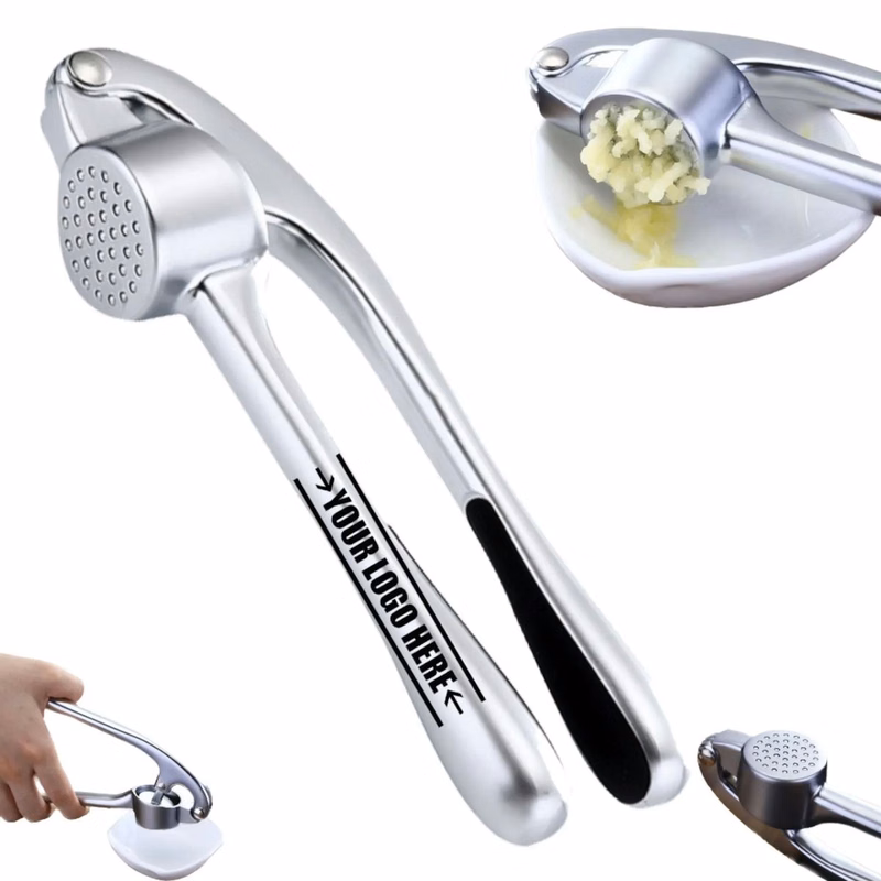 Zinc Alloy Garlic Press With Long-Handled